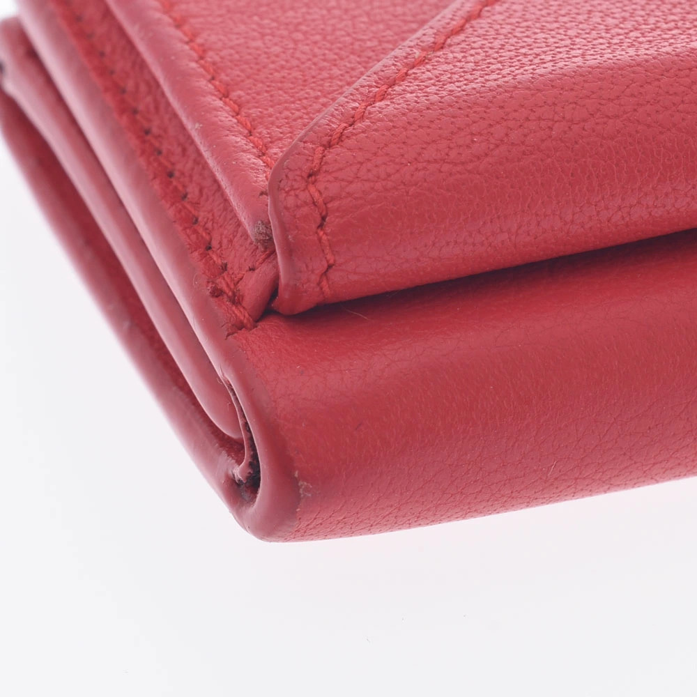 BALENCIAGA Paper Wallet Red Calf Tri fold - Picture 4 of 7